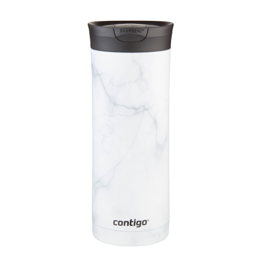 Huron 2.0 Couture SnapSeal Insulated Travel Tumbler, 20 oz (591 mL), White Marble